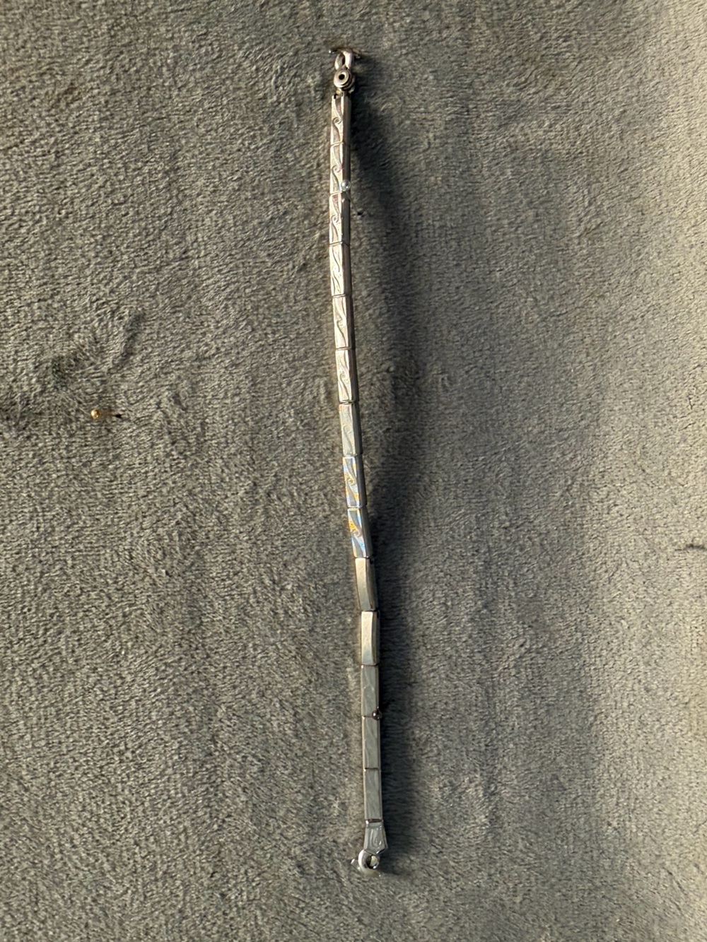 Vintage 1960’s 10k White Gold Filled Watch Band- Elegant Wave Pattern